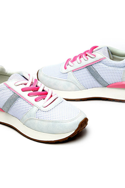 R&B Mesh Detail Lace Up Shoes