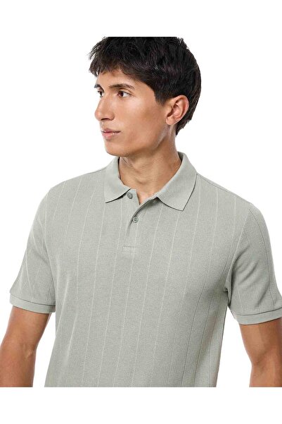 R&B Knitted Polo T-Shirt with Short Sleeves