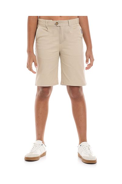 R&B Textured Shorts with Button Closure