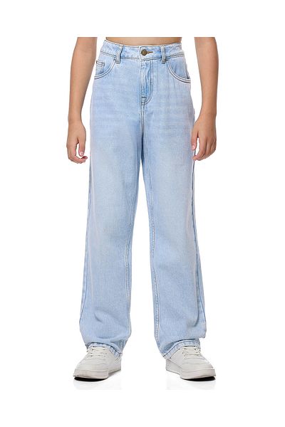 R&B Faded Baggy Jeans with Button Closure
