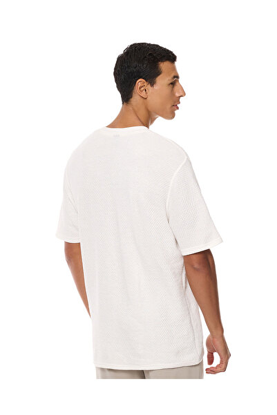 R&B Textured T-Shirt with Crew Neck and Short Sleeves