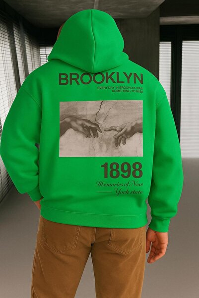 DM DOLCE MORE Sweatshirt cu imprimeu BROOKLYN din bumbac pieptănat cu 3 fire