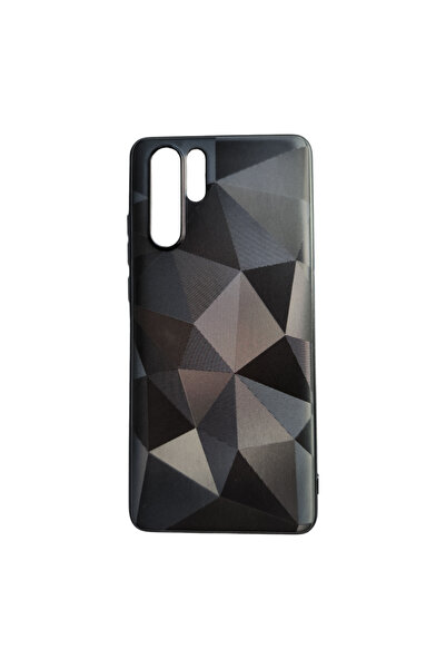 OEM Husă compatibilă cu Huawei P30 Pro, cu textură 3D cu diamant, neagră