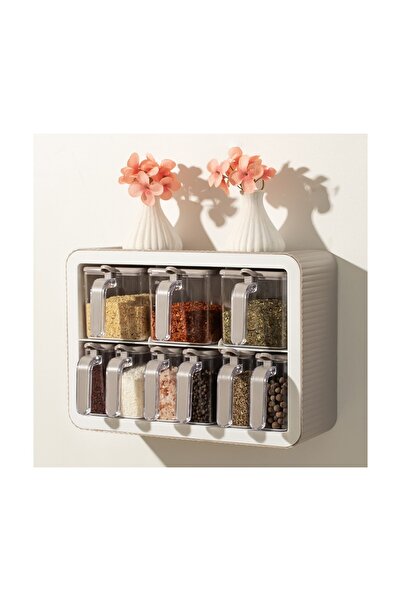Genel Markalar Sava Home 9'lu Standlı Kaşıklı Kapaklı Baharatlık Takımı