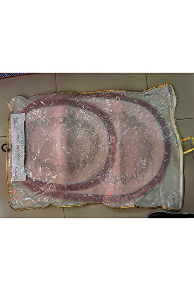 Kelebek Sudakavm 2li dantelli banyo paspas seti