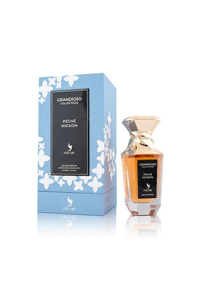 Volare Peche Mignon, Grandioso Collections, Eau De Parfum for Unisex – 100 ml | Velvety Peach