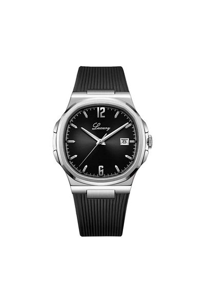 Luxure Men's rubber watch with classic design