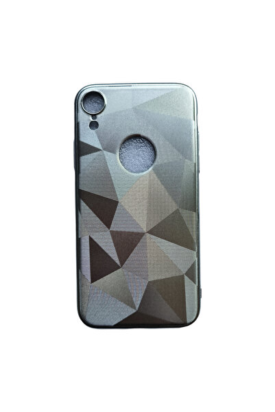 OEM Carcasă compatibilă cu iPhone XR, cu textură 3D cu diamant, argintie