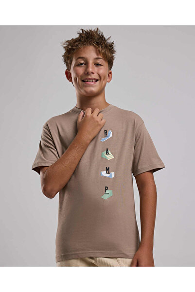 R&B Printed T-Shirt with Crew Neck and Short Sleeves