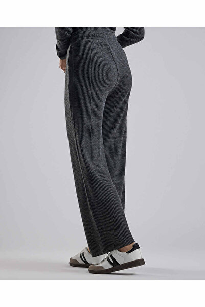 R&B Ribbed Lounge Pants with Drawstring Waist