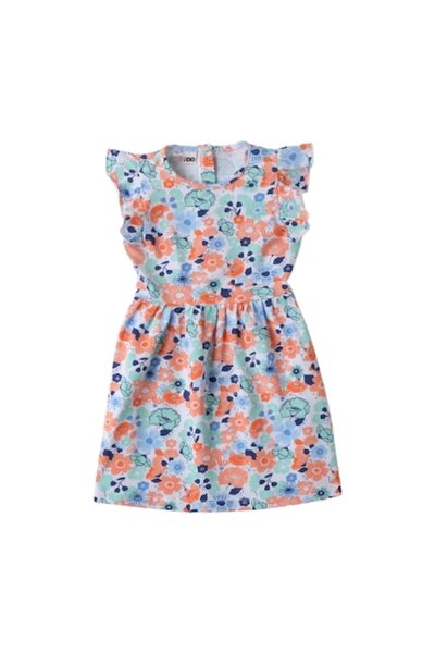 İDO I Do, Casual Floral Dress for Girls, Multicolor, 92 CM