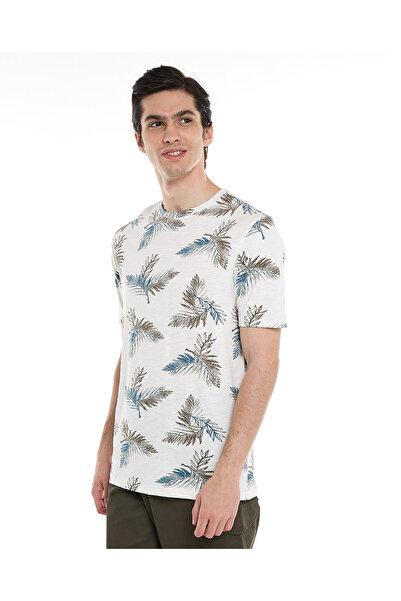R&B Printed T-Shirt with Crew Neck and Short Sleeves