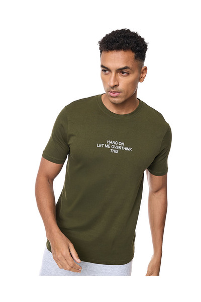 R&B Printed T-shirt with Crew Neck and Short Sleeves