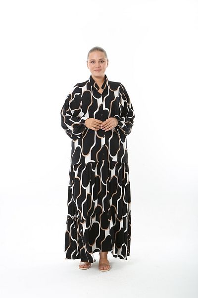XL Modam Women's Lycra Viscose Plus Size Buttoned Dress