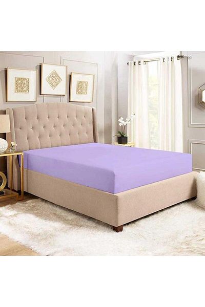 MERTİM Solid Color Fitted Sheet Without Elastic for Battal and Large Beds 240X260 cm