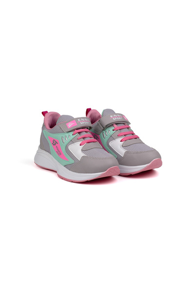 KAJILA Girl's Ice Green Velcro Lace-Up Sneaker Daily Comfortable Sports Shoes