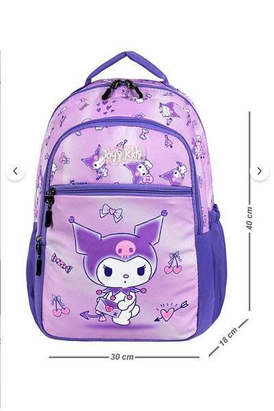 KOST Original Kuromi School Bag Set of 3 Large Capacity Kuromi School Backpack