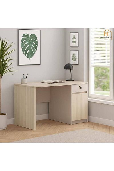Al Saada Home Premium Wooden Desk - Beige - 120×60×75 cm