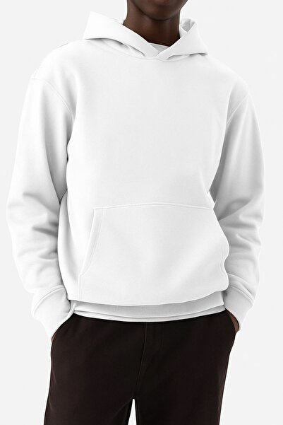 DM DOLCE MORE سترة رياضية بلون واحد مصنوعة من القطن الممشط بثلاث خيوط للجنسين