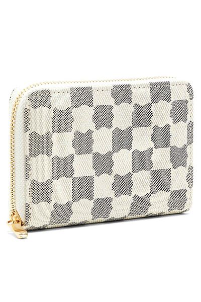 R&B Patterned Zip-Around Wallet