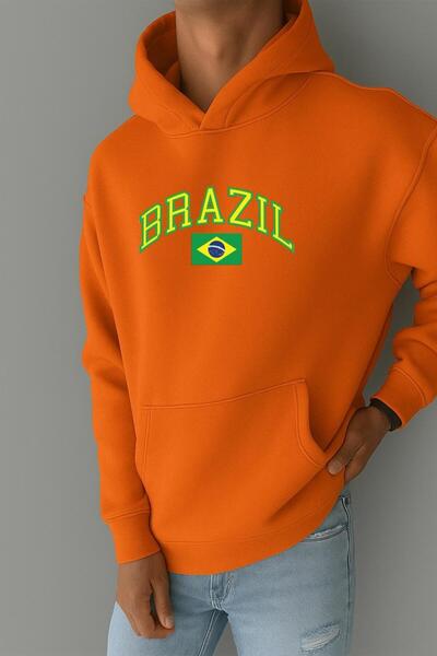 E-ROMA سترة رياضية برازيلية مطبوعة من القطن الممشط بثلاث خيوط