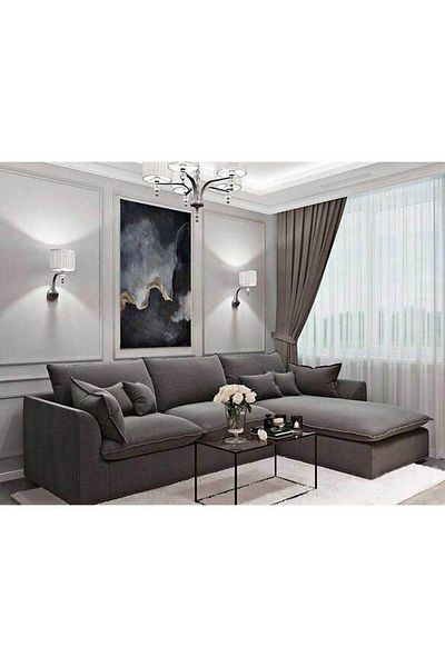 BIZ NAS Corner Sofa L-Shaped - Beige
