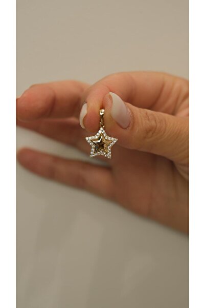 Jerie Gold Zirkon Taş Yıldız Kolye Ucu