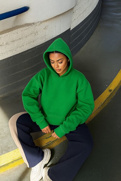 DM DOLCE MORE سترة رياضية بلون واحد مصنوعة من القطن الممشط بثلاث خيوط للجنسين