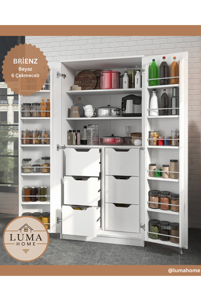 Luma Home Brienz 6 çekmeceli kiler dolabı