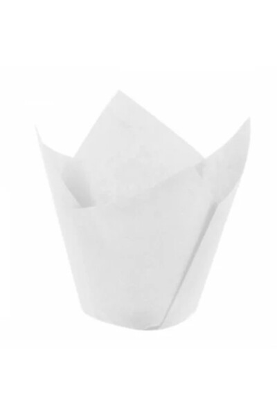 Yerli ورق كيك توليب أبيض 200 قطعة