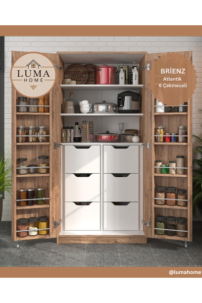 Luma Home Brienz 6 çekmeceli kiler dolabı