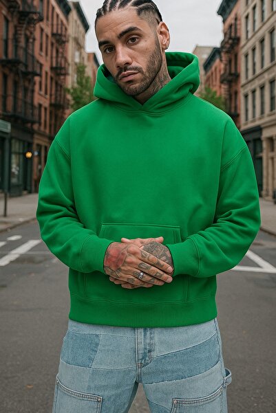 DM DOLCE MORE سترة رياضية بلون واحد للجنسين مصنوعة من القطن الممشط بثلاث خيوط