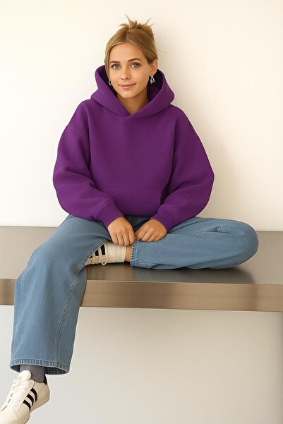 BENROMA SWEATSHIRT UNISEX DE CULOARE SOLIDA