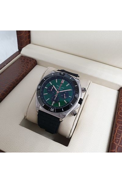Watch Breitling Men's Watch with Steel Strap, Chronograph Battery and Accessories