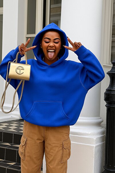 DM DOLCE MORE سترة رياضية بلون واحد للجنسين مصنوعة من القطن الممشط بثلاث خيوط