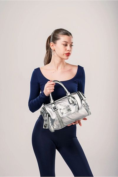 Işıltı kidss Stella Gray Skin Shoulder Bag