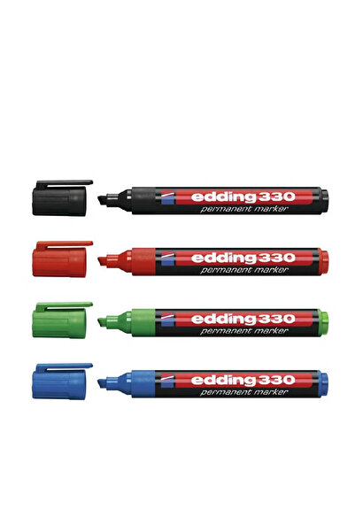 Edding قلم تحديد دائم 330 - طرف إزميل 1-5 مم، أسود