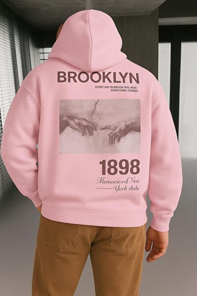 DM DOLCE MORE Sweatshirt cu imprimeu BROOKLYN din bumbac pieptănat cu 3 fire