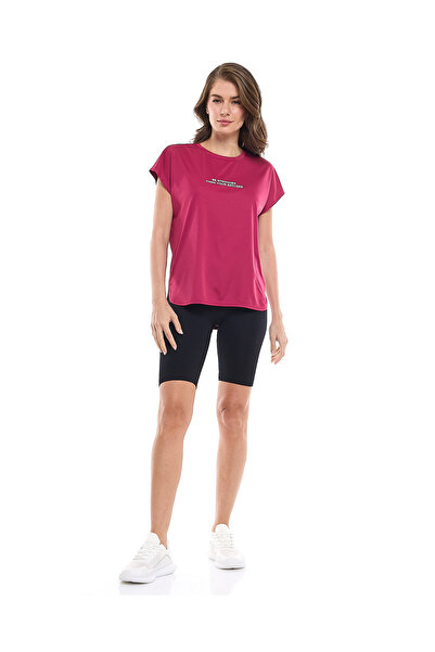 R&B Printed Active T-Shirt with Crew Neck and Short Sleeves