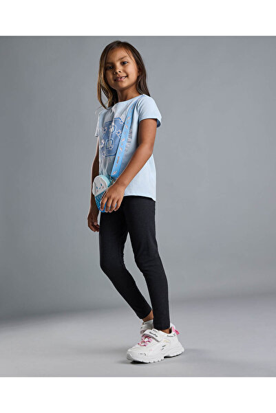 R&B Solid Leggings with Elastic Waist