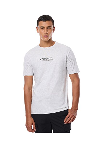 R&B Printed T-Shirt with Crew Neck and Short Sleeves