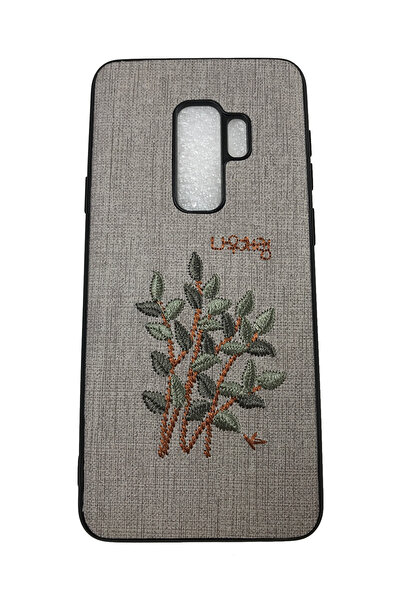 OEM Husă compatibilă cu Samsung Galaxy S9 Plus, Bambus brodat pe imitație de ...