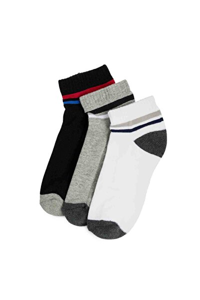 R&B 3 Pack Patterned Ankle Socks