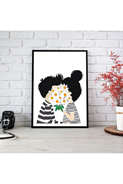 woodsia Tablou cu poster din lemn MDF cu aspect de cadru dintr-o singură buca...