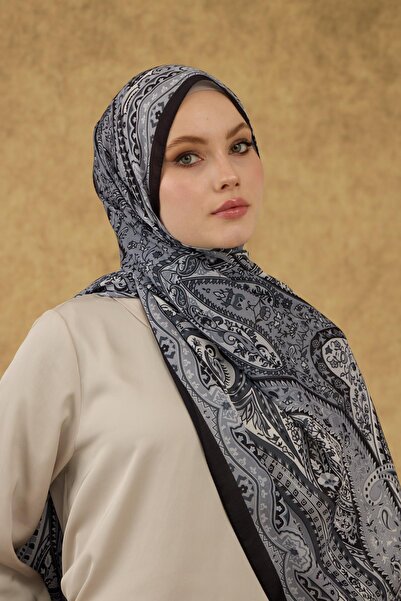İpekhan Soft Shawl Black White 3053-14