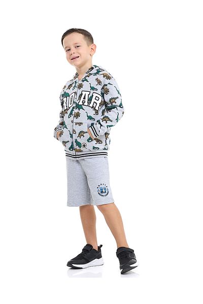 R&B Printed Bermuda Shorts with Drawstring Waist