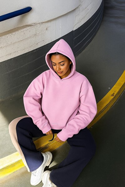 DM DOLCE MORE سترة رياضية بلون واحد مصنوعة من القطن الممشط بثلاث خيوط للجنسين