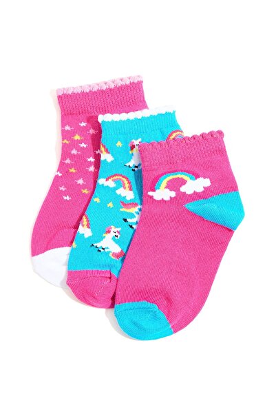 R&B 3 Pack Printed Ankle Socks