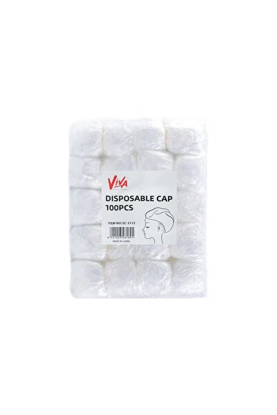 Viva Professional Professional Disposable Waterproof Shower Caps 100 Pcs Hand...