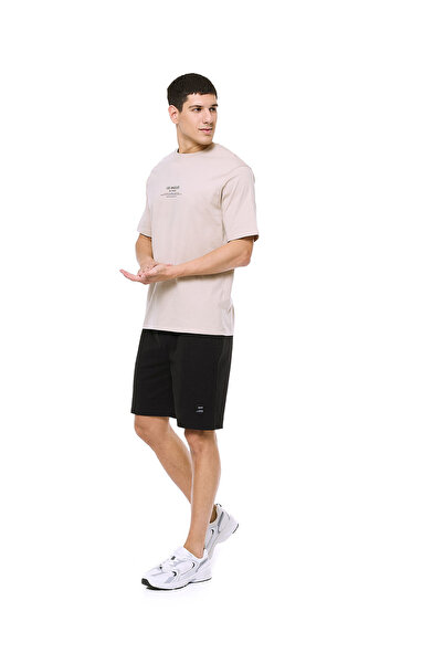 R&B Label Detail Knit Shorts With Drawstring Waist